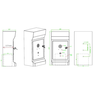 Антивандальное переговорное устройство экстренной связи с защитной дверцей